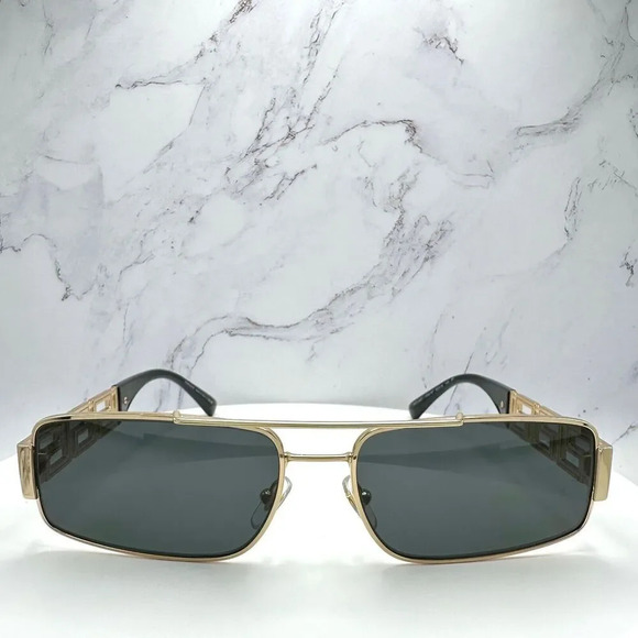 Versace Gold and Black Sunglasses - Picture 2 of 12